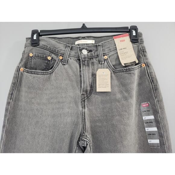NEW Levis Size 27 Low Pro Straight Jean Gray Splatter‎ Acid Wash Bleach y2k 90s - Picture 3 of 8